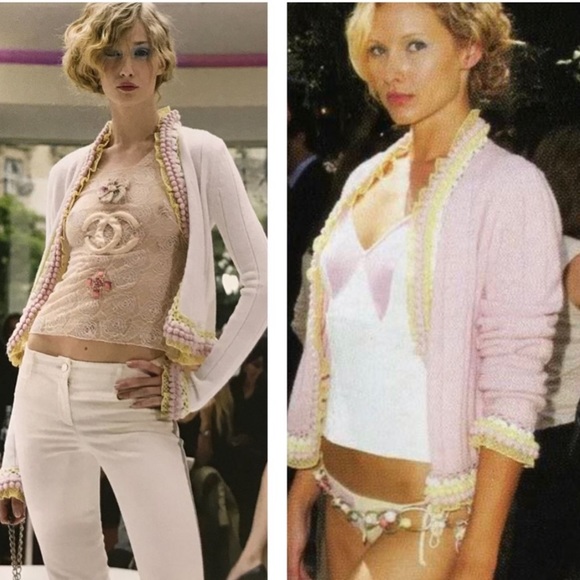 🔴SOLD CHANEL 2004 RUNWAY cruise cashmere jacket - Picture 2 of 10